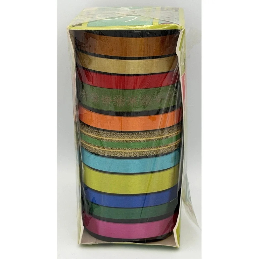 3M Sasheen Ribbon Holly Tie 11 Ribbons Multi Color 160 Feet New Vintage